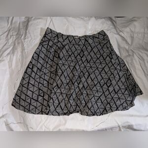 Geometric Black and White Skirt